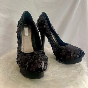 Black Sequin Heels✨